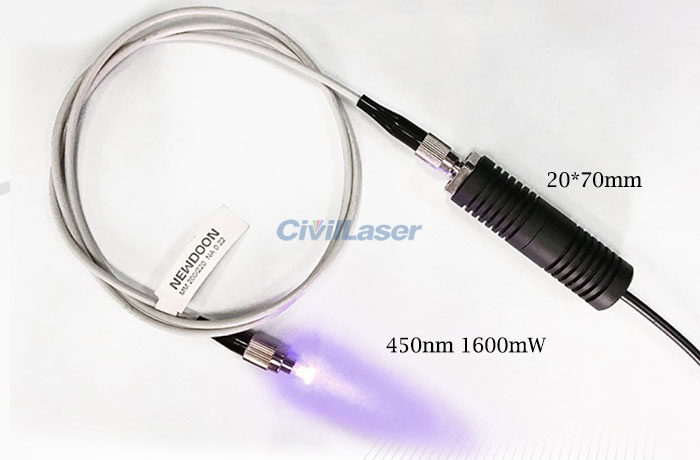 450nm pigtailed laser